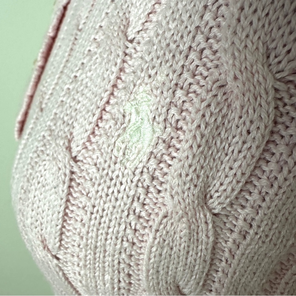 POLO RALPH LAUREN Pink Cable Knit Dress Size XL - Picture 4 of 9